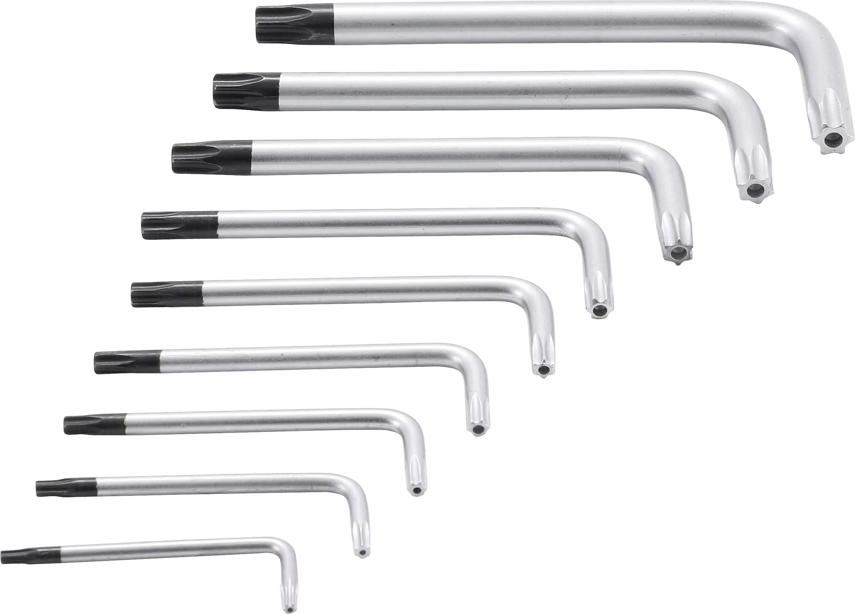 Winkelschlüssel-Satz | kurz | T-Profil (für Torx) mit Bohrung T10 - T50 | 9-tlg.