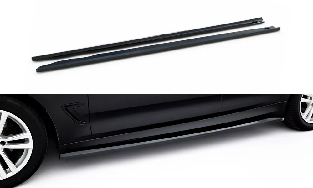 Seitenschweller Ansatz Für BMW 3er GT M-Paket F34 Schwarz Hochglanz