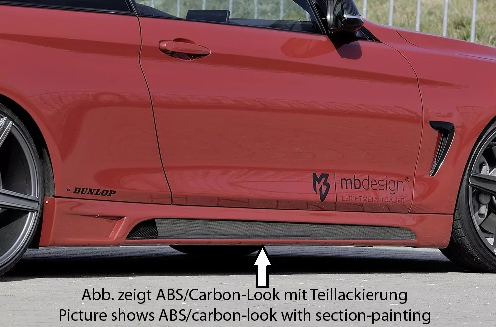 Rieger Seitenschweller rechts    carbon look für BMW 4er F33  (3C) Cabrio 07.15- (ab Facelift) LCI