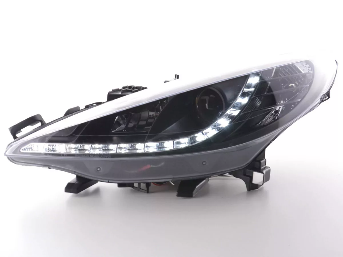 Scheinwerfer Set Daylight LED Tagfahrlicht Peugeot 207 Bj. 06- schwarz