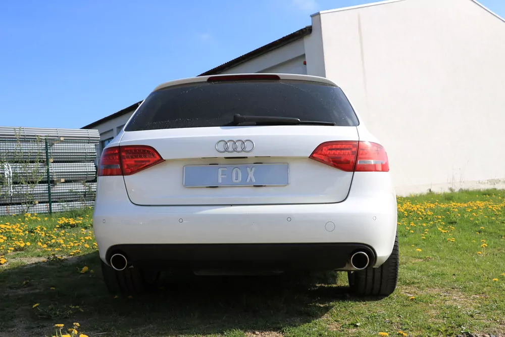 Audi A4 B8 Limousine/ Avant + S-Line  Endschalldämpfer rechts/links einflutig inkl. Y-Adapterrohr Ø65mm innen - 1x100 Typ 16 rechts/links