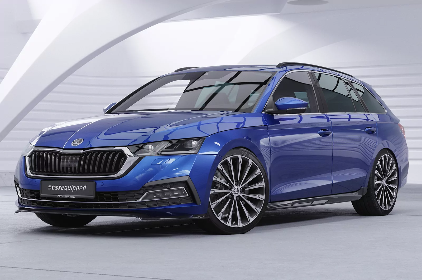 Cup-Spoilerlippe mit ABE für Skoda Octavia 4 CSL501 Schwarz Strukturiert