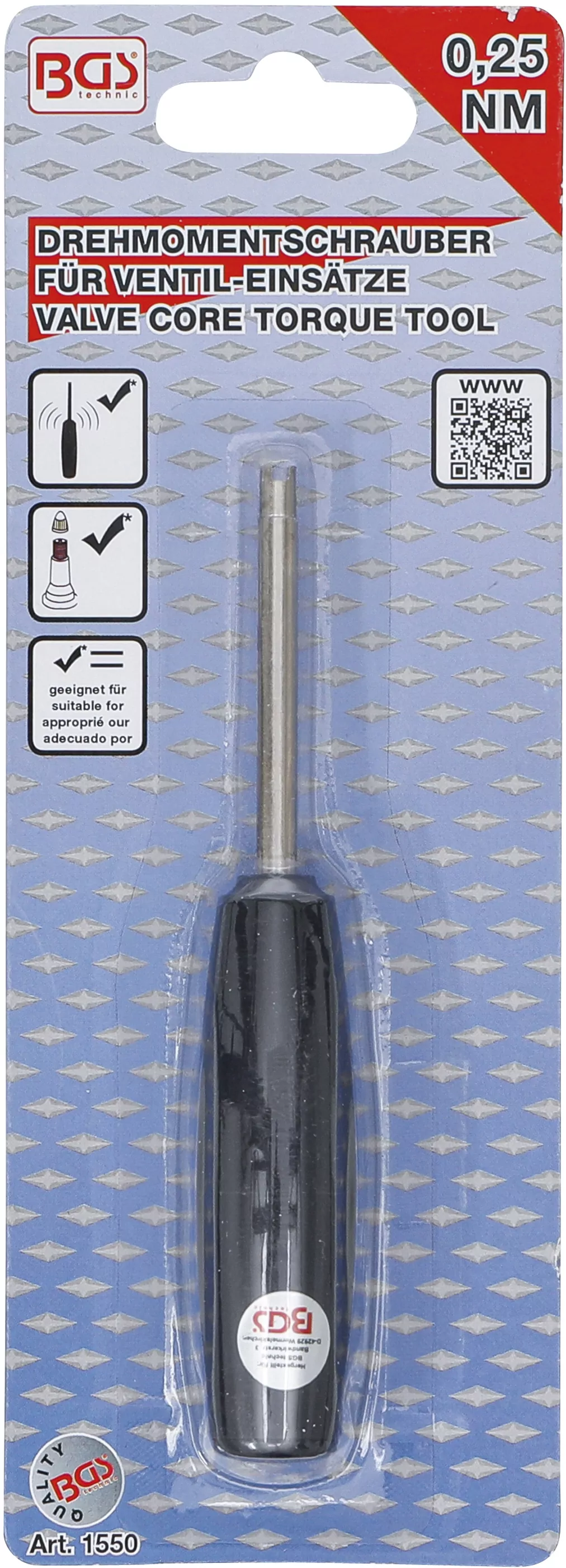 Drehmomentschrauber für Ventil-Einsätze | 0,25 Nm