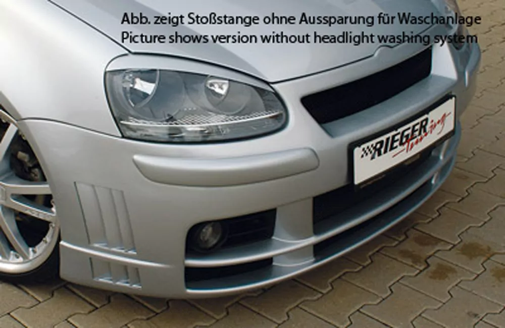 Rieger Spoilerstoßstange für VW Golf 5 - 3-tür.  Abdeckkappen werden vom orig. übernommen! carbon optik
