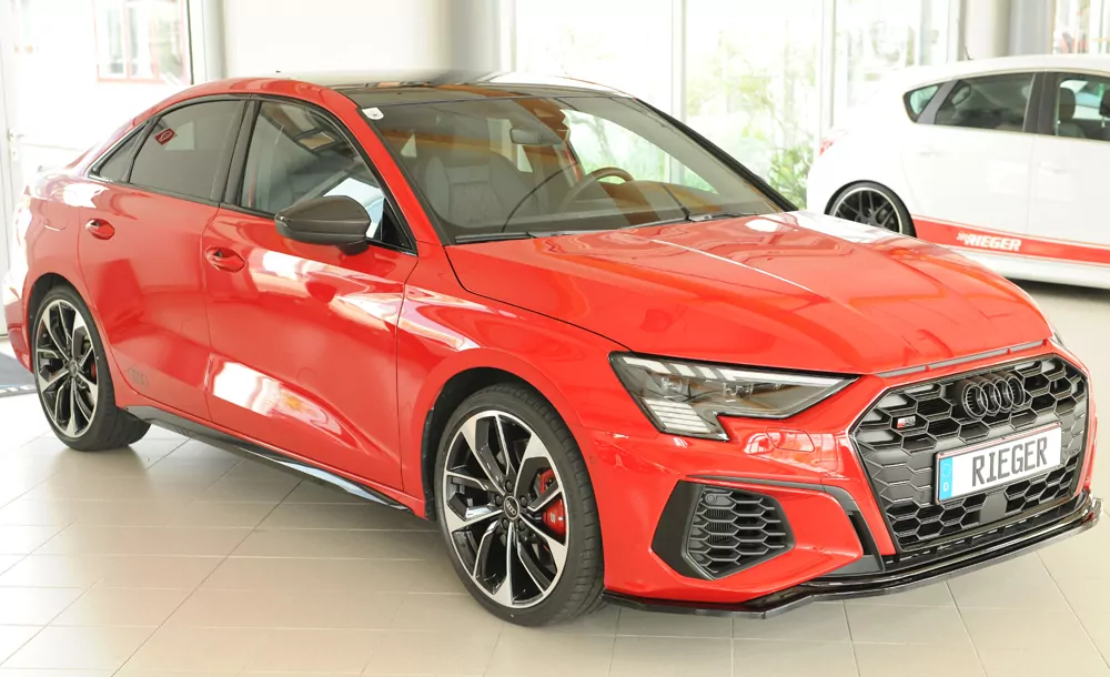 Rieger Spoilerschwert glanz schwarz für Audi A3 S3 (GY) 5-tür. (Limousine) 07.20-05.24 (bis Facelift)