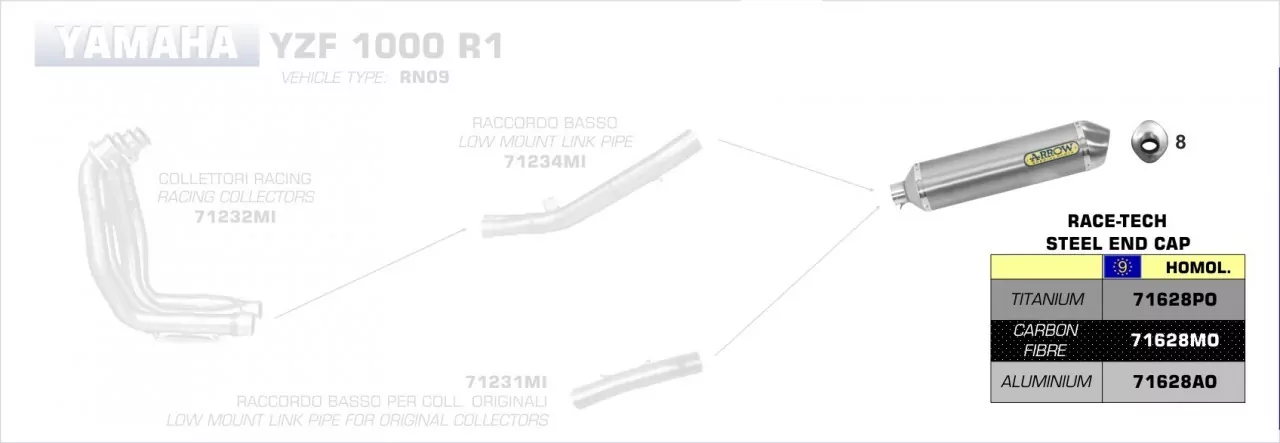 71628MI-Arrow Racing Krümmer Suzuki GSX-S 1000 / 1000 F 17-19