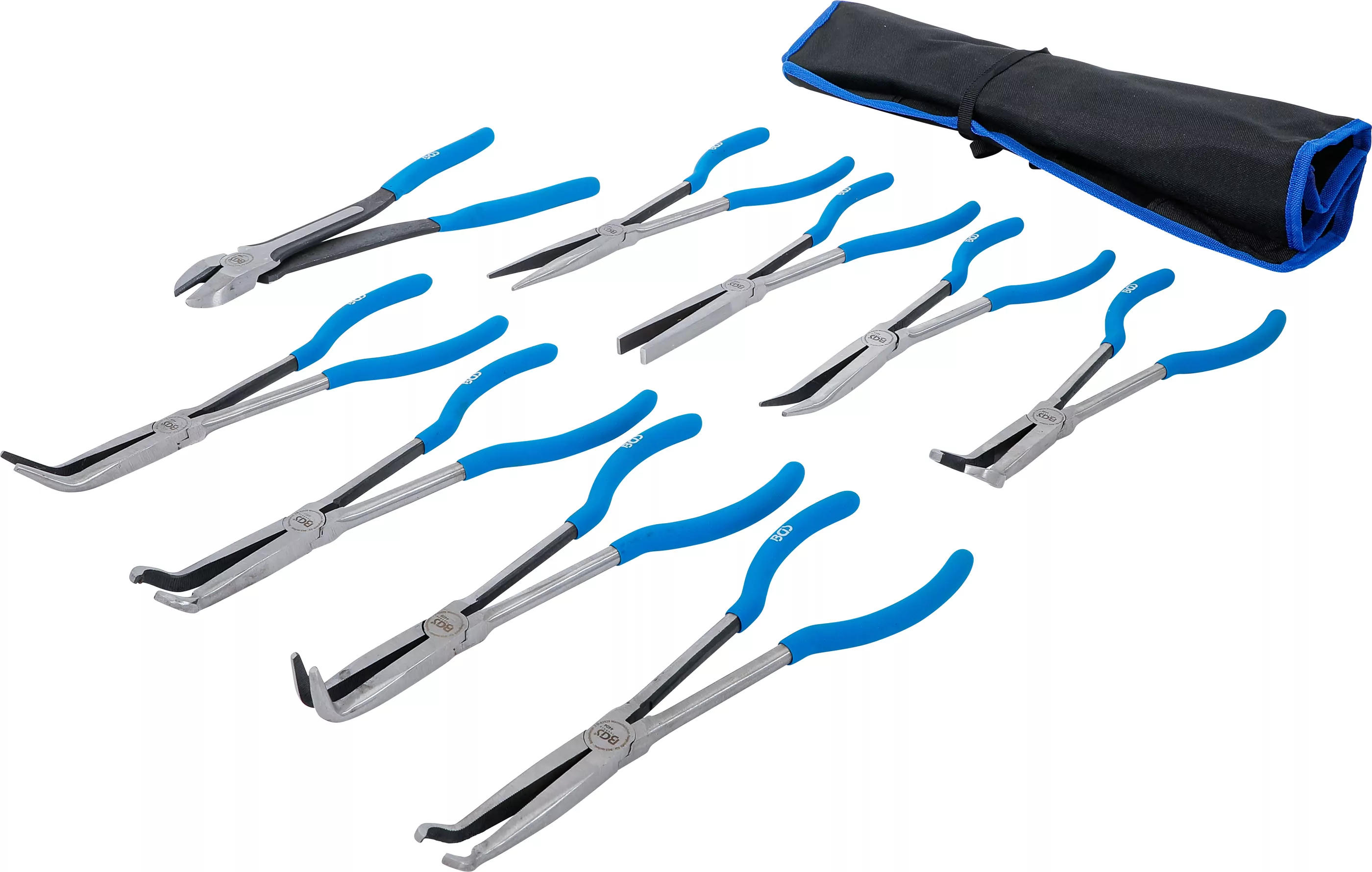 Langbeck- / Flach- und Zündkerzen-Stecker-Zangen-Satz | extra lang | 9-tlg.