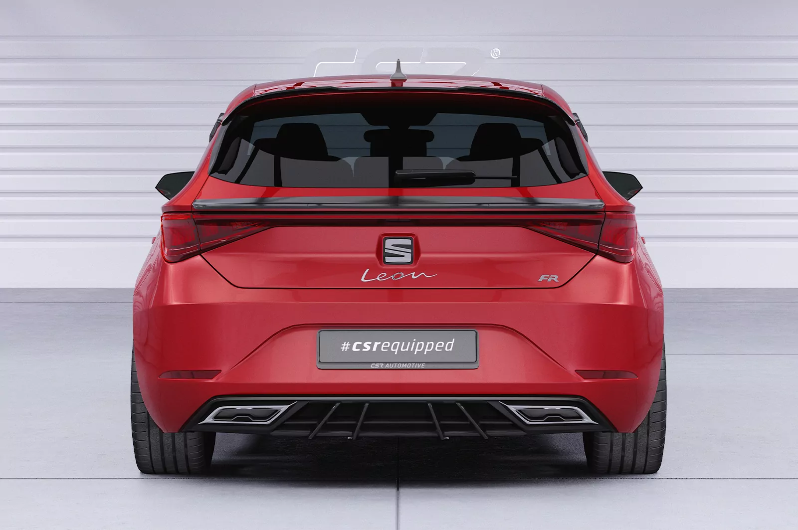 Heckflügel mit ABE für Seat Leon IV (Typ KL) HF835 Schwarz Strukturiert