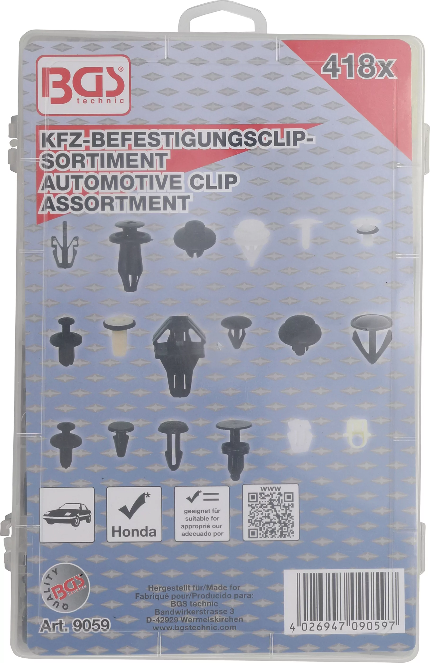 Kfz-Befestigungsclip-Sortiment für Honda | 418-tlg.