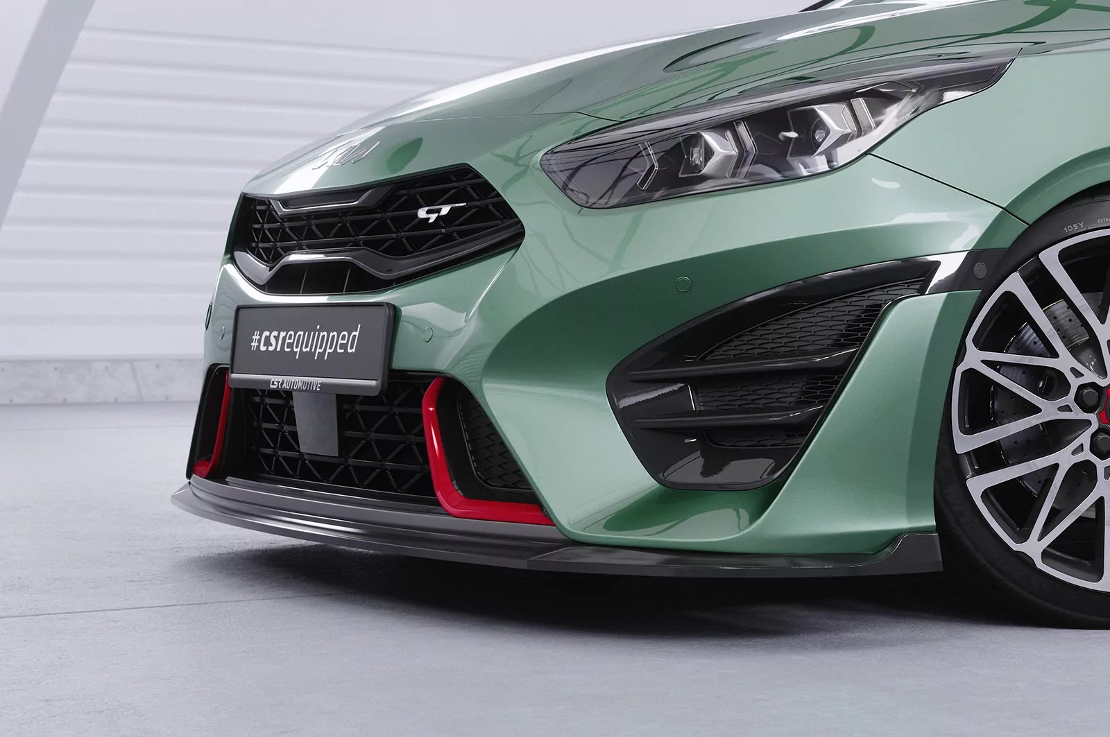 Cup-Spoilerlippe mit ABE für Kia ProCeed (CD) GT CSL720 Schwarz Strukturiert