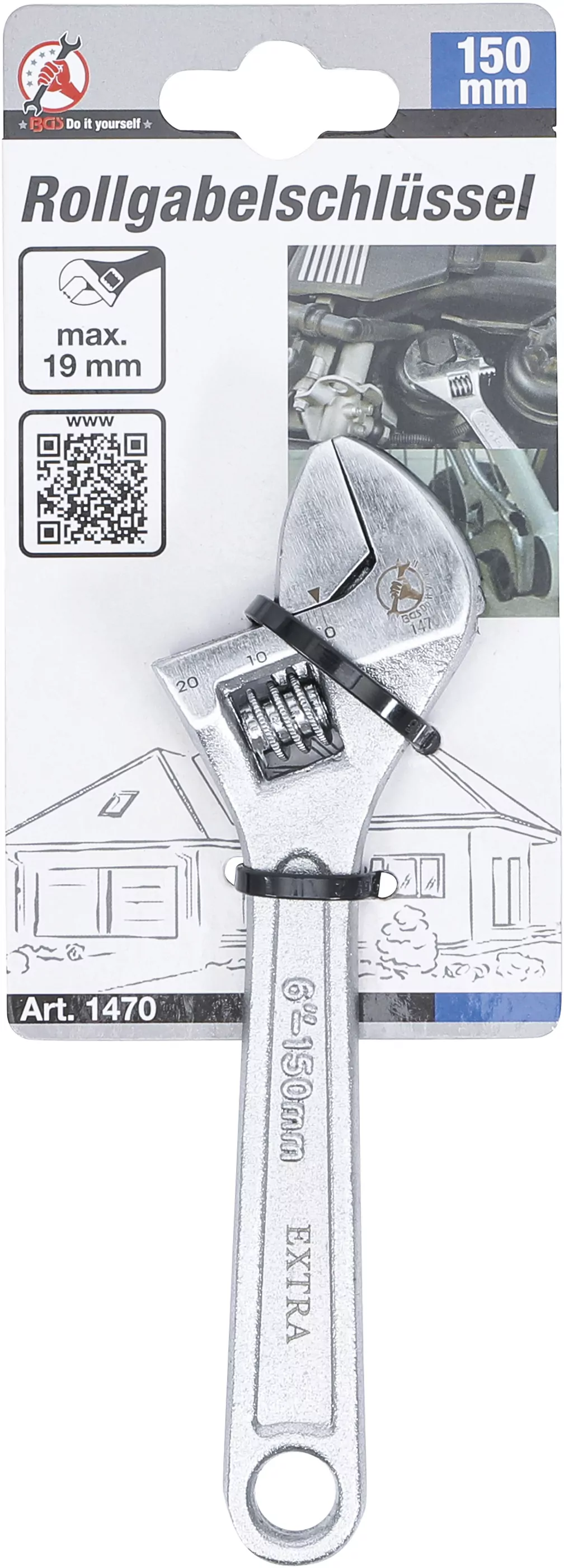 Rollgabelschlüssel | 150 mm | 19 mm