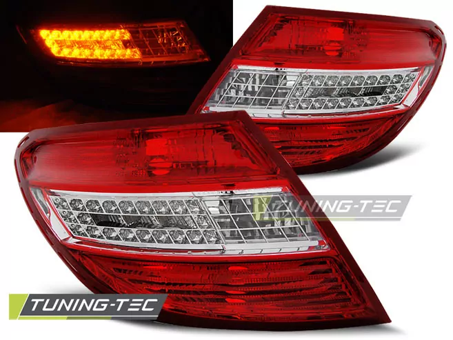 Led Tail Lights Red White Fits Mercedes C-klasa W204 Sedan 07-10