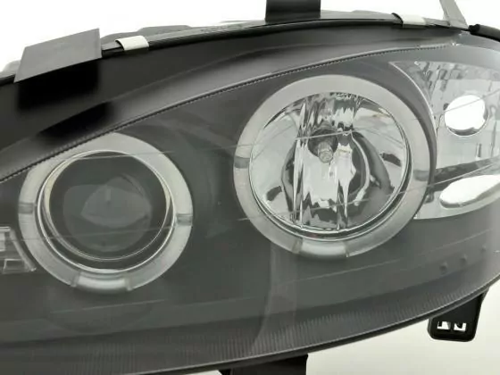 Scheinwerfer Set Renault Megane 1 3/5-trg. Bj. 99-02 schwarz für Rechtslenker