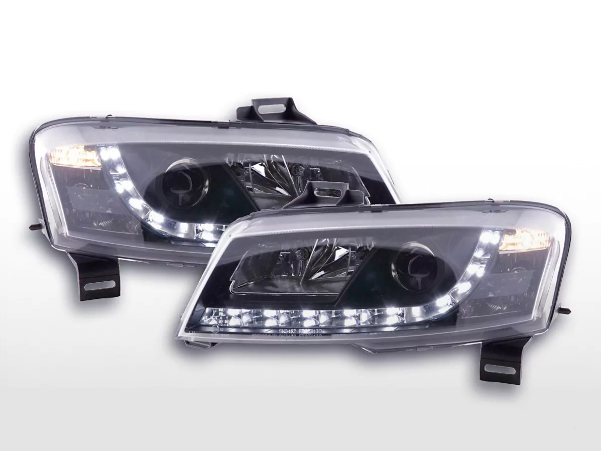 Scheinwerfer Set Daylight LED Tagfahrlicht Fiat Stilo Bj. 01-06 schwarz