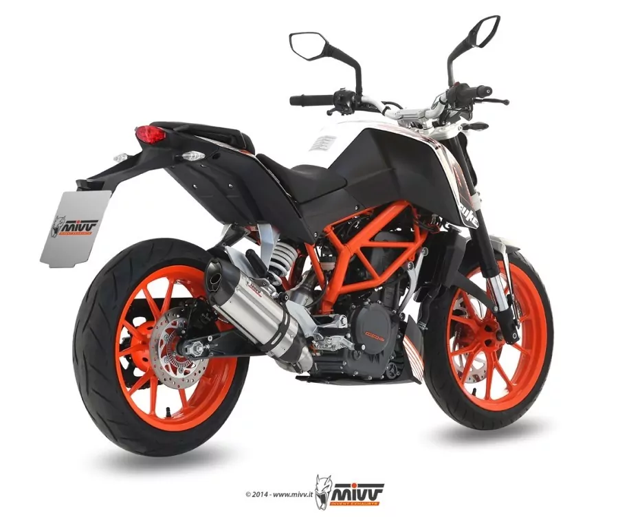 MIVV Komplettanlage 1x1 SUONO In Edelstahl Für KTM 390 DUKE 13-