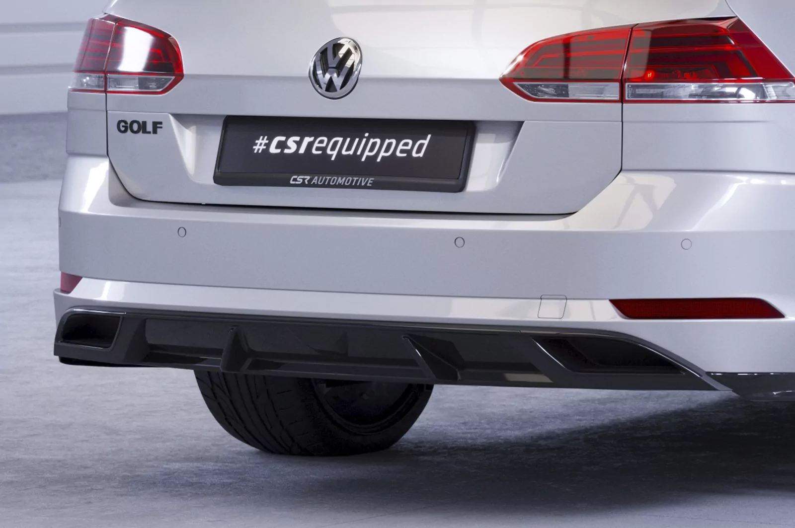 Heckansatz für VW Golf 7 Variant (Facelift) HA241 Strukturiert (schwarz matt)