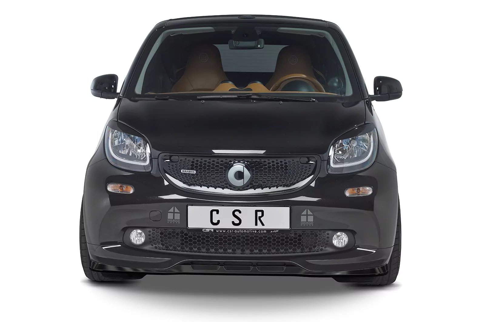 Cup-Spoilerlippe mit ABE für Smart Fortwo 453 Brabus CSL542 Schwarz Strukturiert