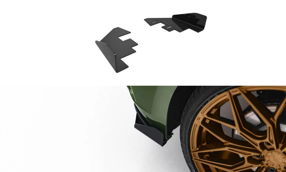 Hintere Seiten Flaps Für Audi S3 Sportback 8Y Facelift Schwarz Hochglanz