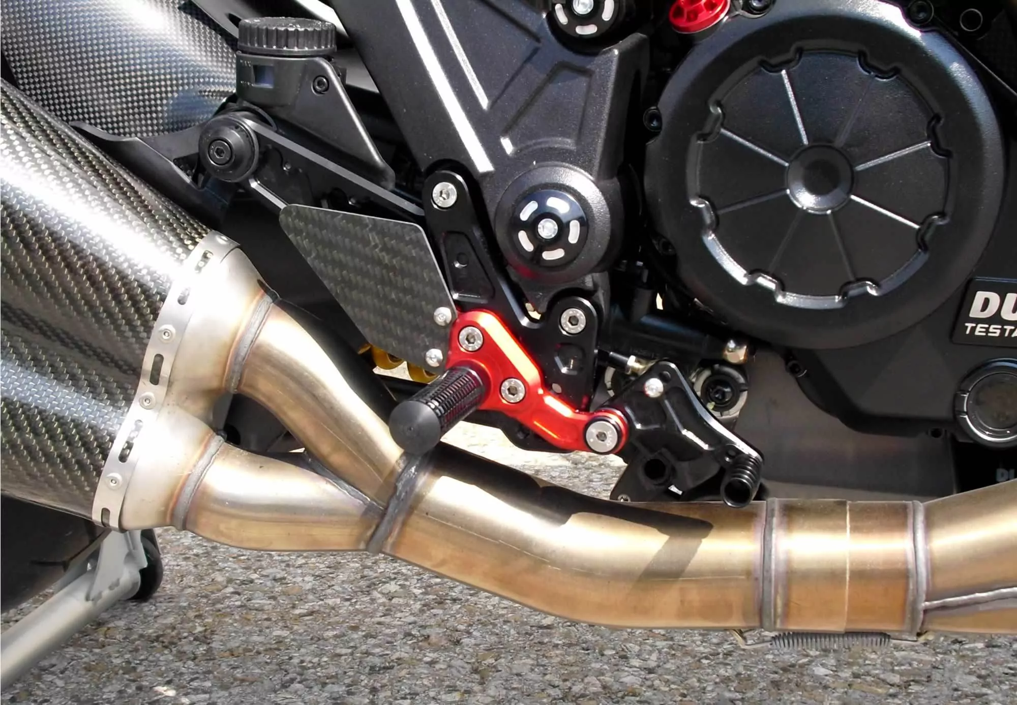 MG Biketec Sportfussrastenanlage / Rastenanlage / Fußrastenanlage mit ABE, gültig in D - A - CH für Ducati Diavel 1200 ab 2011