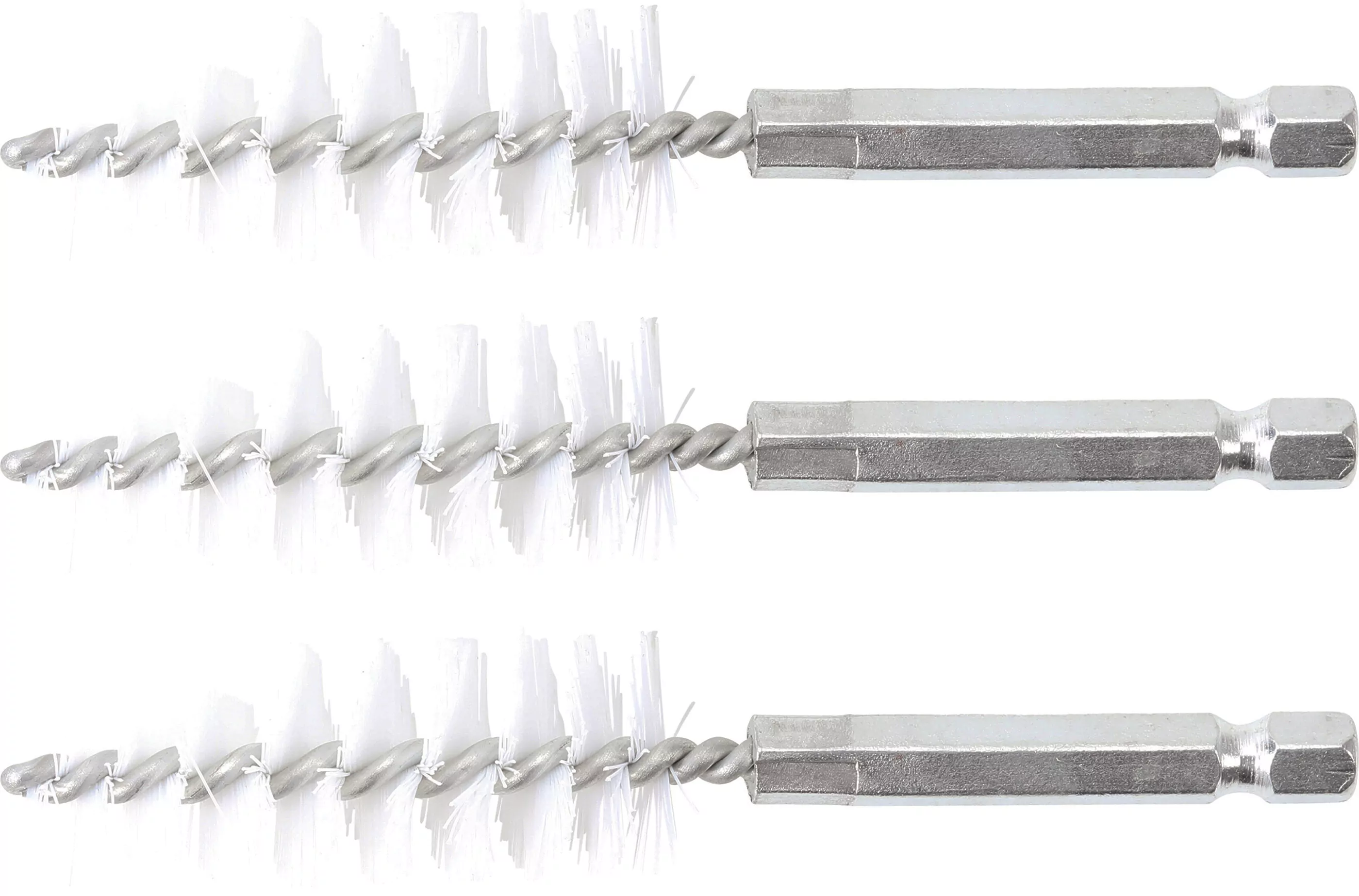 Nylonbürste | 18 mm | Antrieb Außensechskant 6,3 mm (1/4") | 3-tlg.