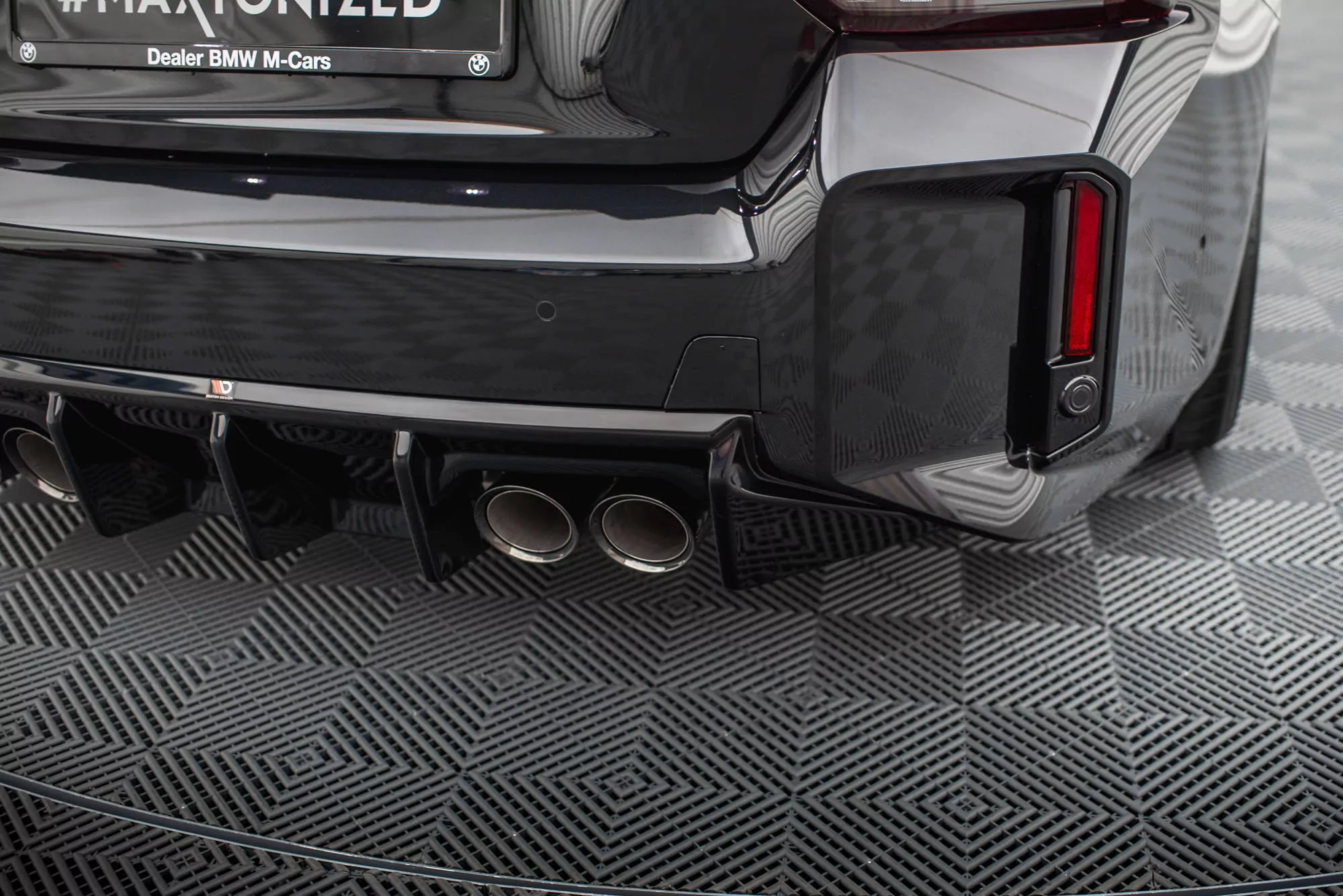 Diffusor Heck Ansatz V.1 Für BMW M2 G87 Schwarz Hochglanz