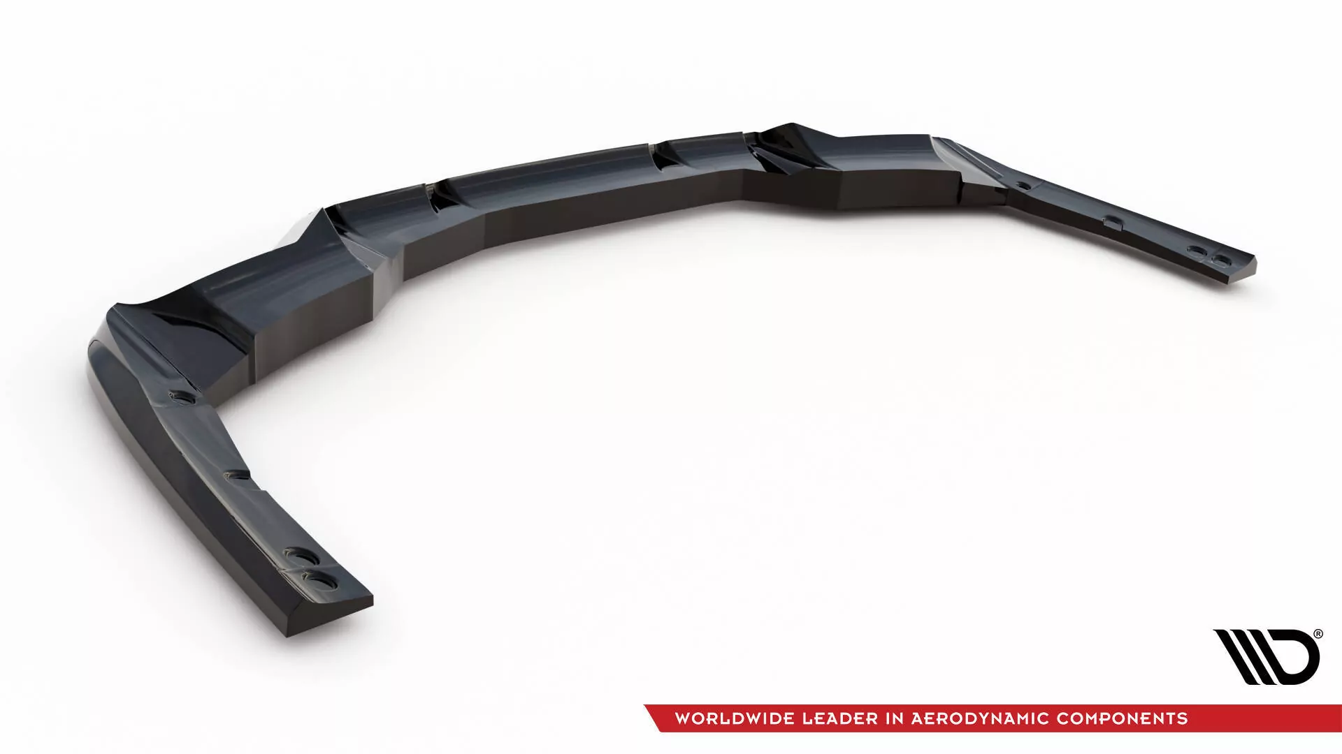 Hinten Splitter (mit Einem Vertikalem Balken) BMW IX3 M-Paket G08 Facelift Schwarz Hochglanz