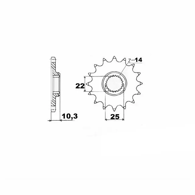 Ritzel 17 Zähne Teilung 525