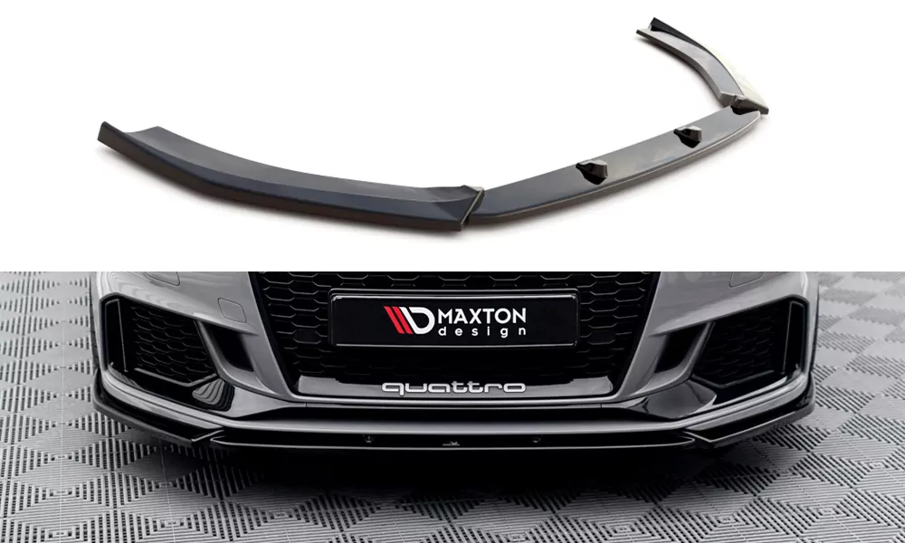 Front Ansatz V.4 Passend Für Audi RS3 8V FL Sportback Schwarz Hochglanz