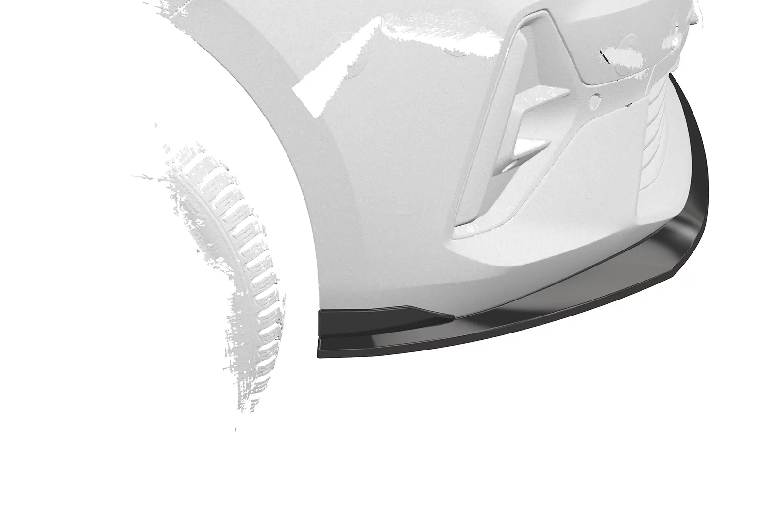 Cup-Spoilerlippe mit ABE für Opel Astra L CSL787 Schwarz Strukturiert