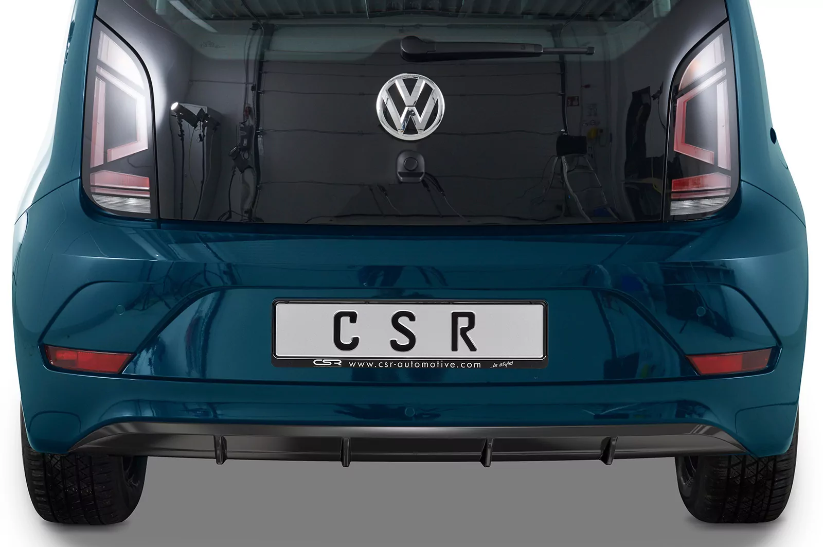 Heckansatz für VW up! / e-up! (Facelift) Lackierfreundlich (schwarz matt)