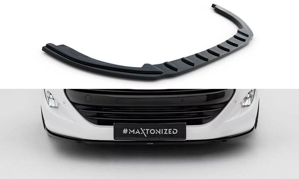 Front Ansatz Passend Für V.1 Passend Für PEUGEOT RCZ Schwarz Hochglanz Schwarz Hochglanz