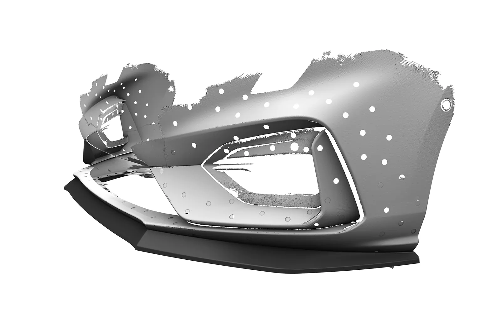 Cup-Spoilerlippe mit ABE für Ford Focus MK4 ST / ST-Line CSL406 Strukturiert (schwarz matt)