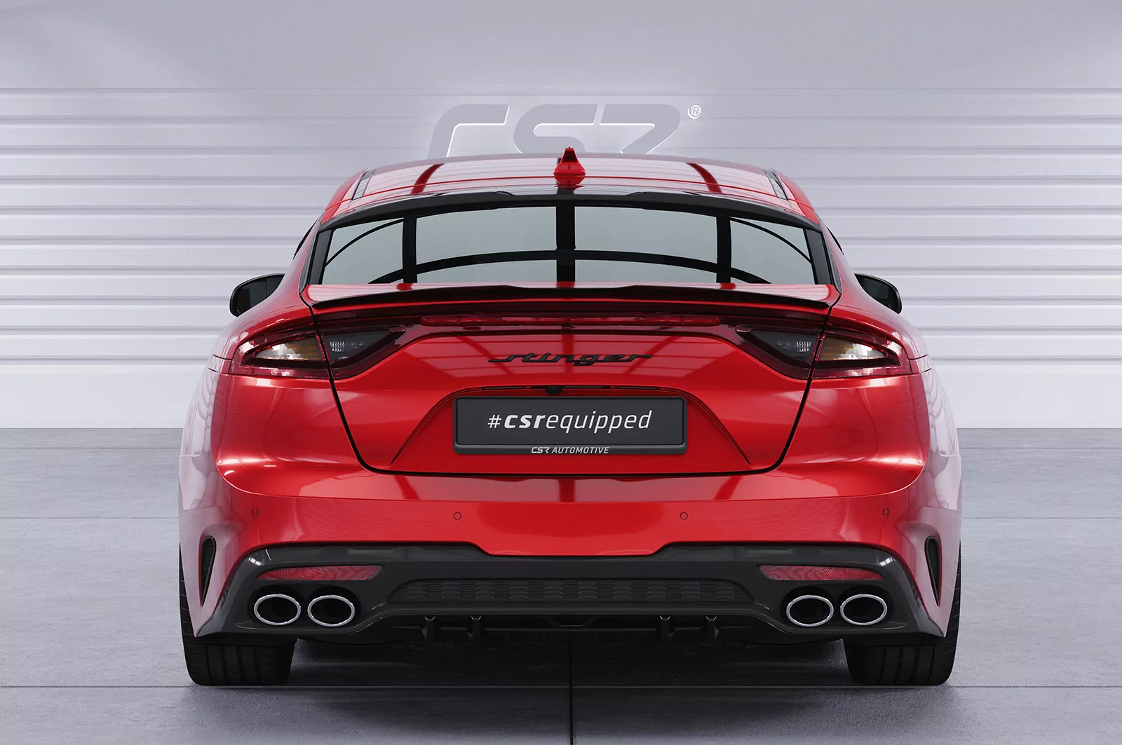 Heckscheibenblende für Kia Stinger GT HSB089 Carbon Look Hochglanz