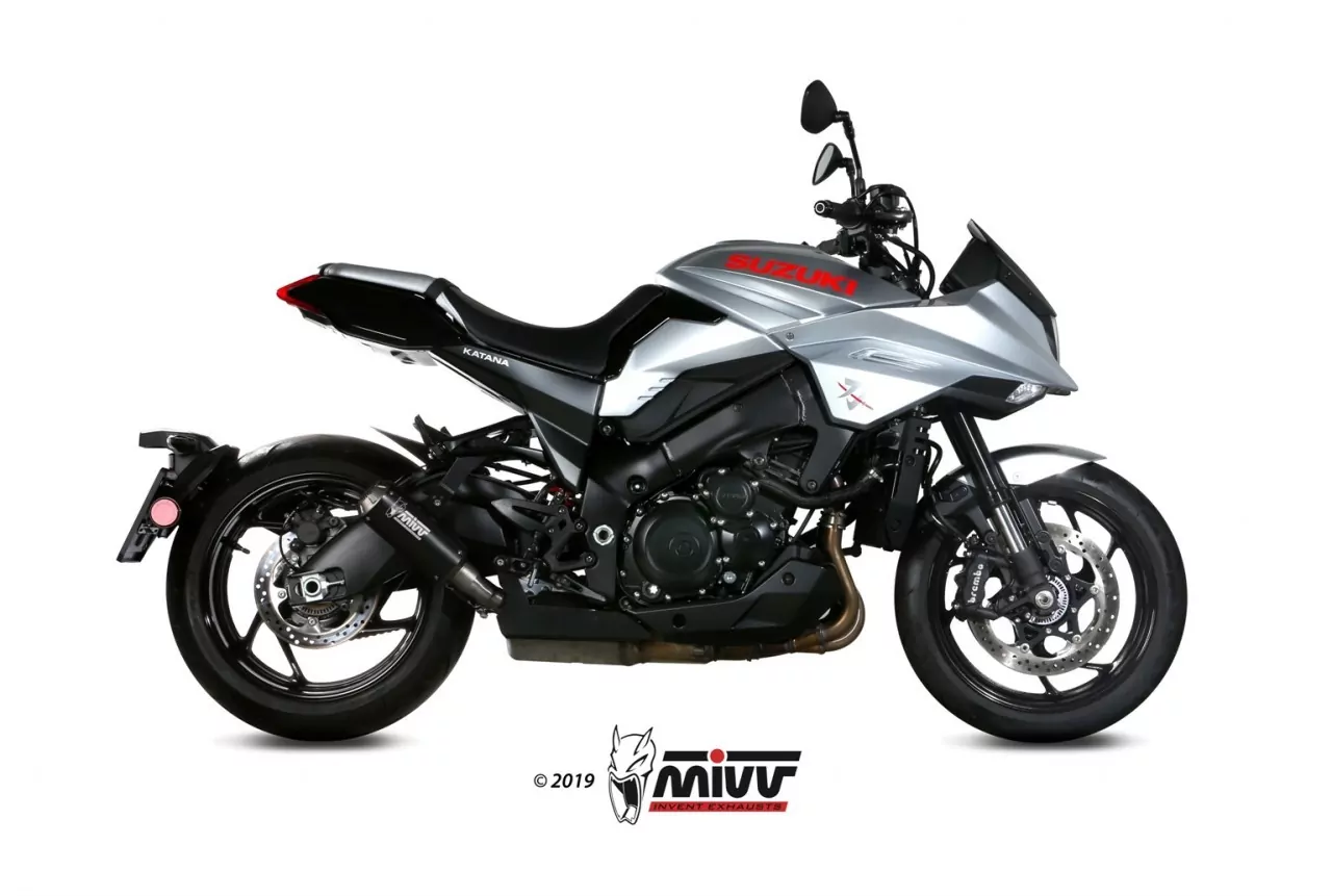 MIVV MK3 Edelstahl Schwarz SUZUKI GSX-S 1000 KATANA 2019 > 2020