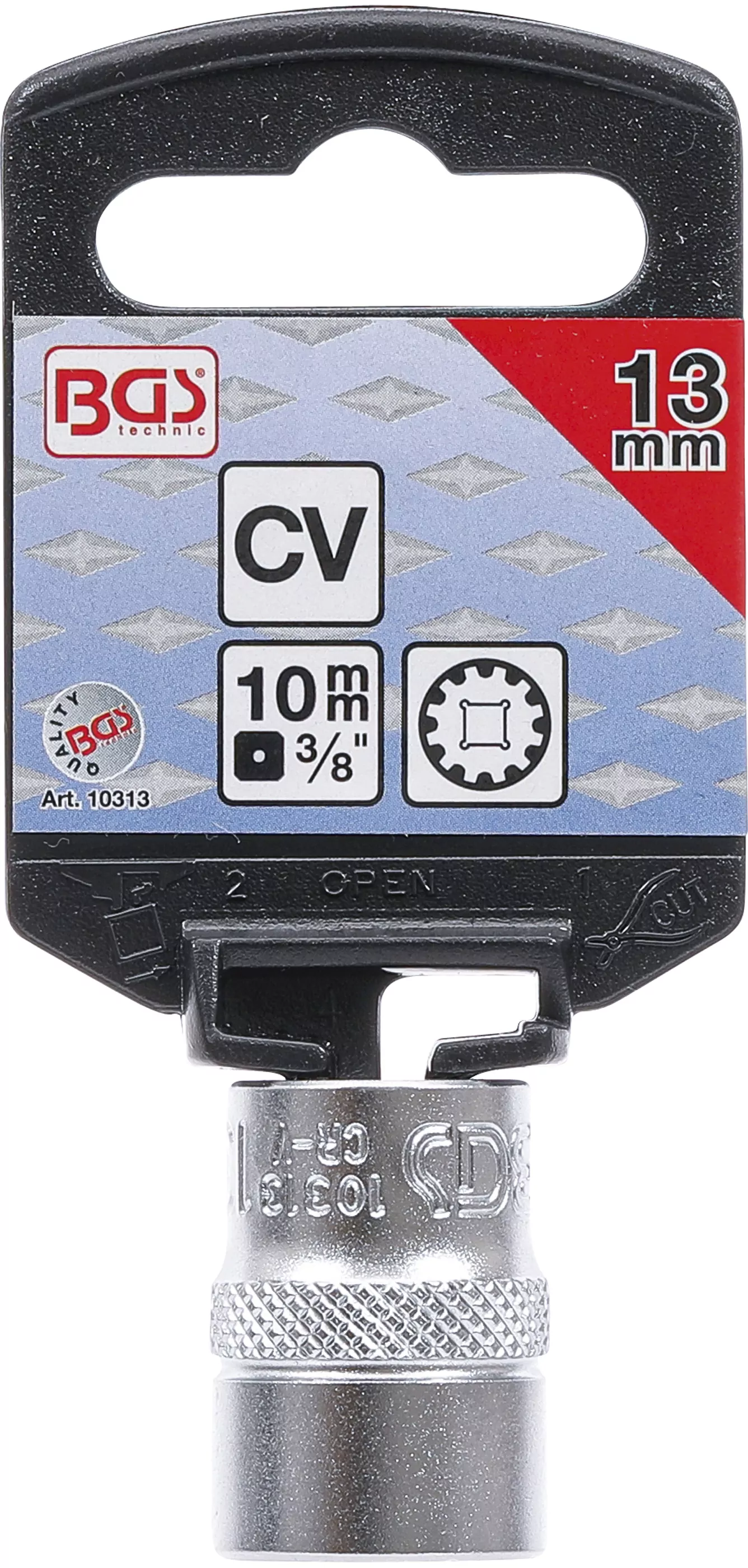 Steckschlüssel-Einsatz Gear Lock | Antrieb Innenvierkant 10 mm (3/8") | SW 13 mm