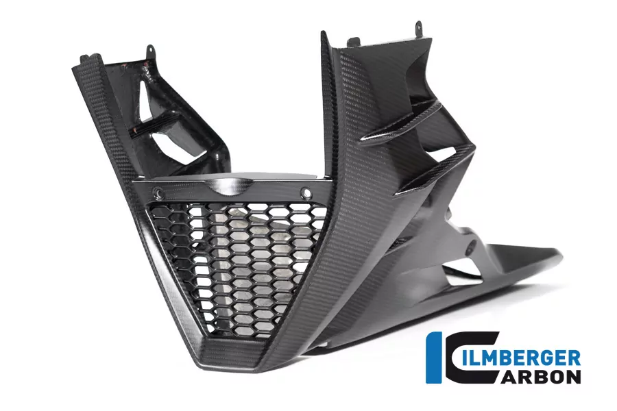 Ilmberger Carbon Motorspoiler komplett lange Version glanz für Aprilia Tuono V4 2021-