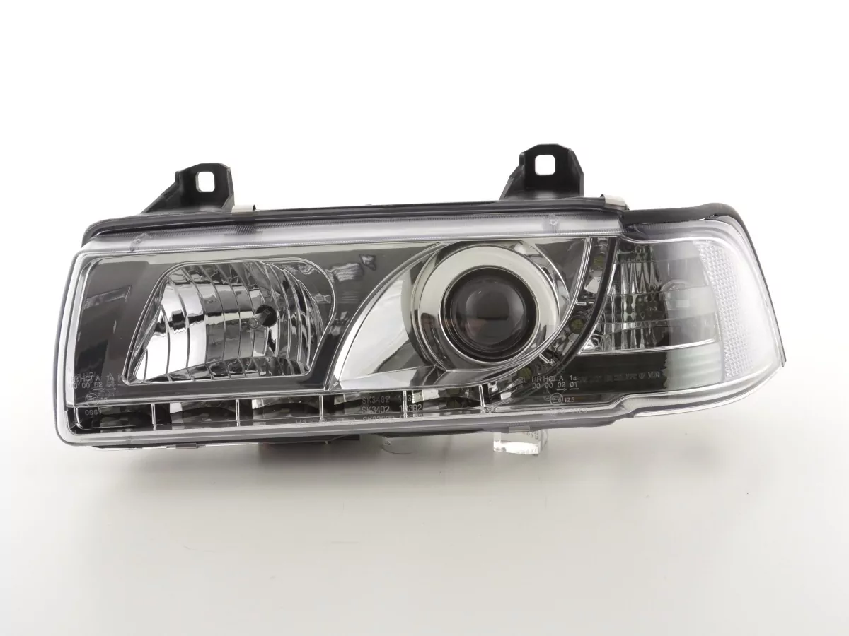 Scheinwerfer Set Daylight LED Tagfahrlicht BMW 3er E36 Limousine Bj. 92-98 chrom