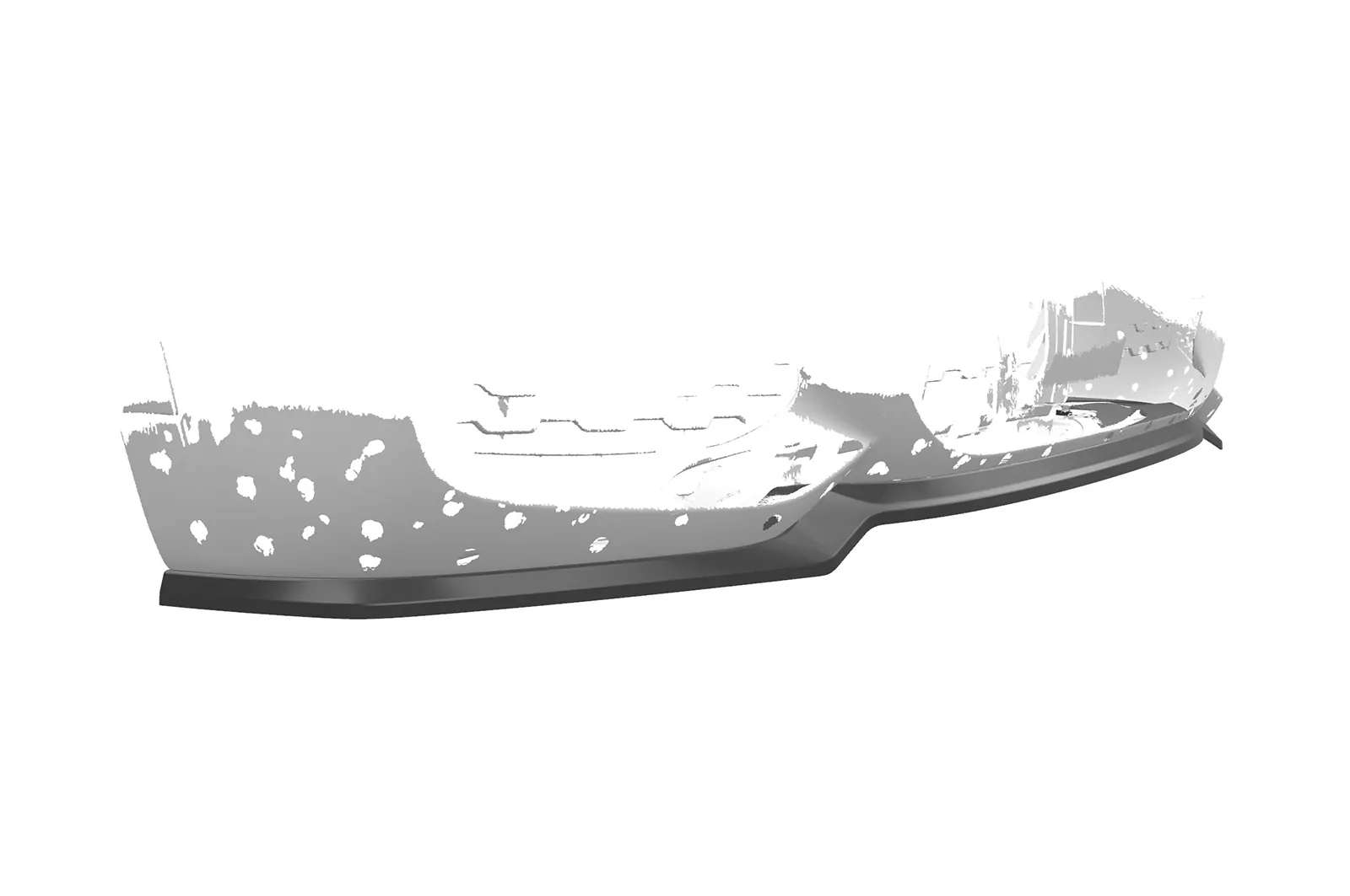 Cup-Spoilerlippe mit ABE für BMW X4 (F26) M-Paket CSL558 Schwarz Strukturiert