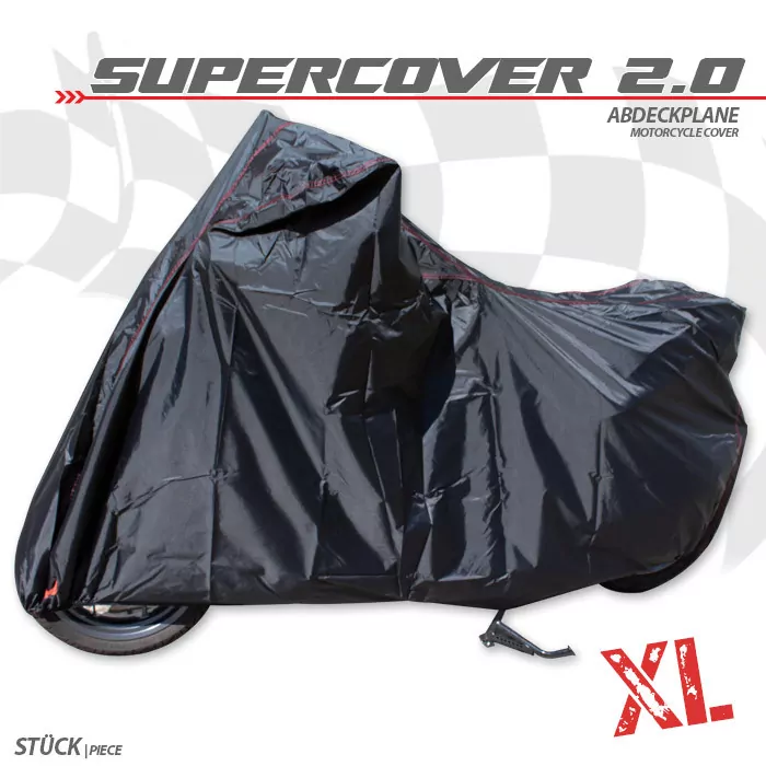 Abdeckplane | Supercover 2.0 | Gr. Xl | Schwarz | Polyester | 200 D | L 277 X B 104 X H 141 Cm