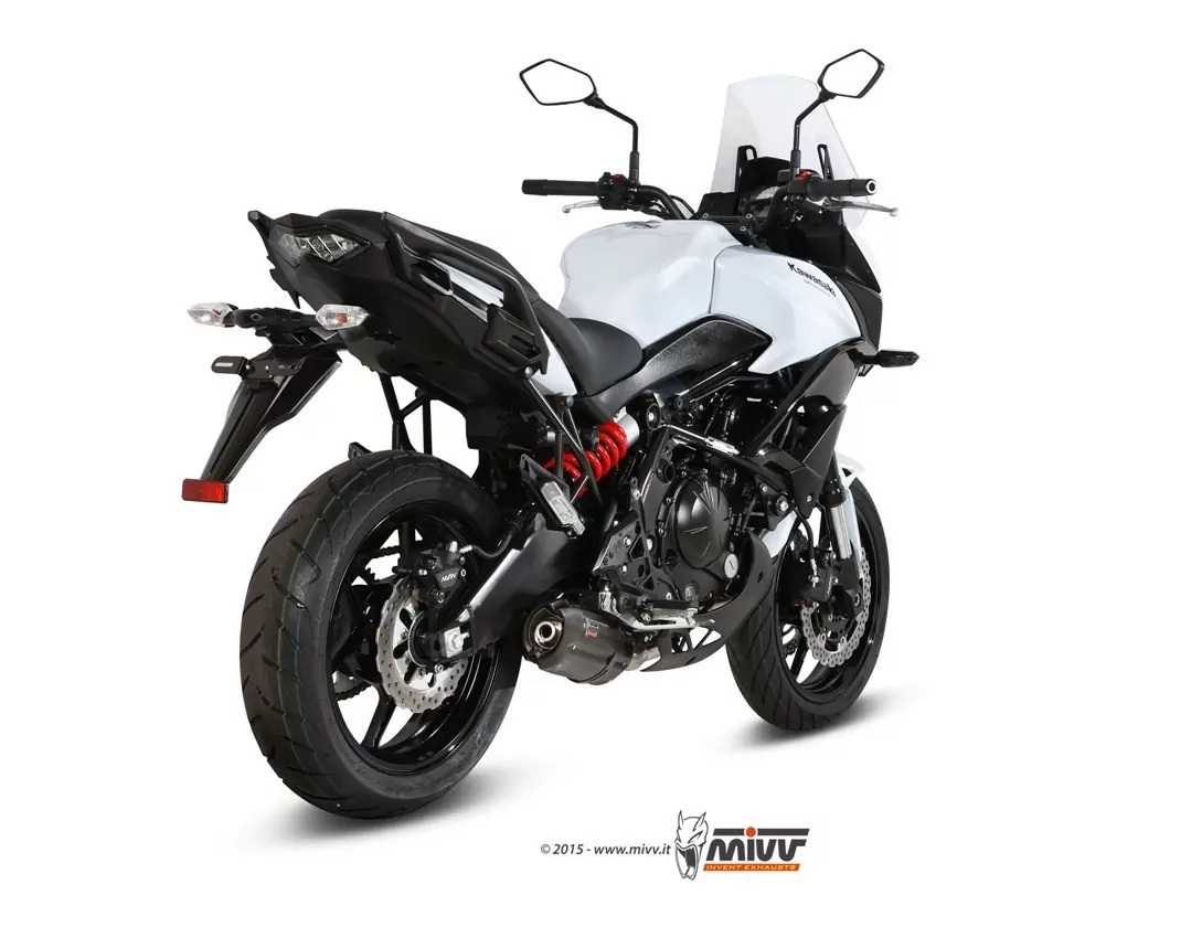 MIVV Komplettanlage 2x1 SUONO In Edelstahl Schwarz Für KAWASAKI Versys 650 15-