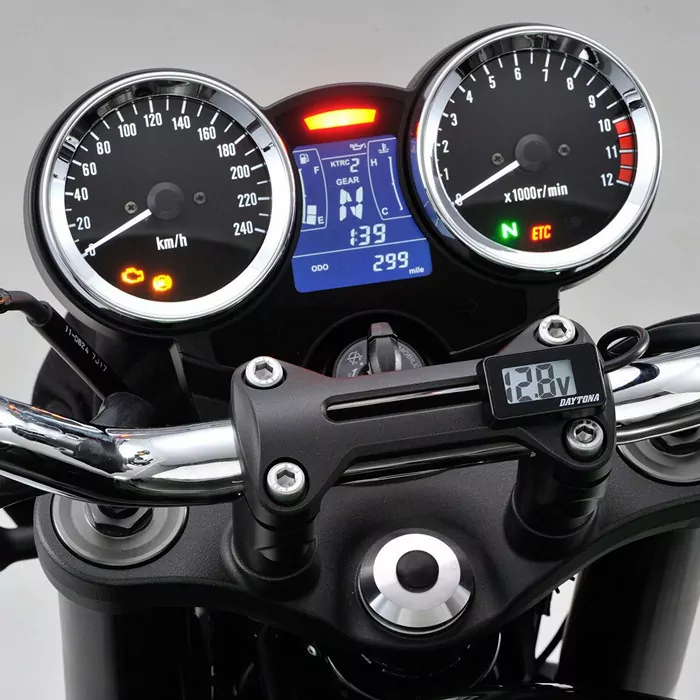 Voltanzeige | 12V | LCD | Universal | wasserdicht | Maße: B 42 x H 25 x T 10.8 mm