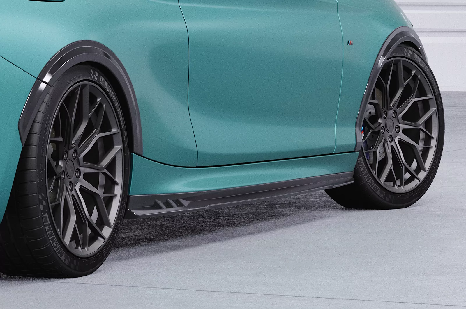 Seitenschweller für BMW 2er F22/F23 SS492 Schwarz Strukturiert