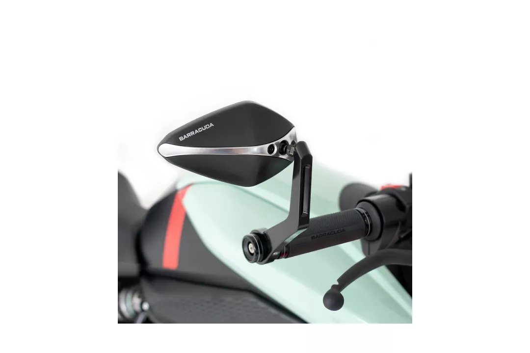 Barracuda Aluminium Rückspiegel Einsatz für A-Version Spiegel in Silber