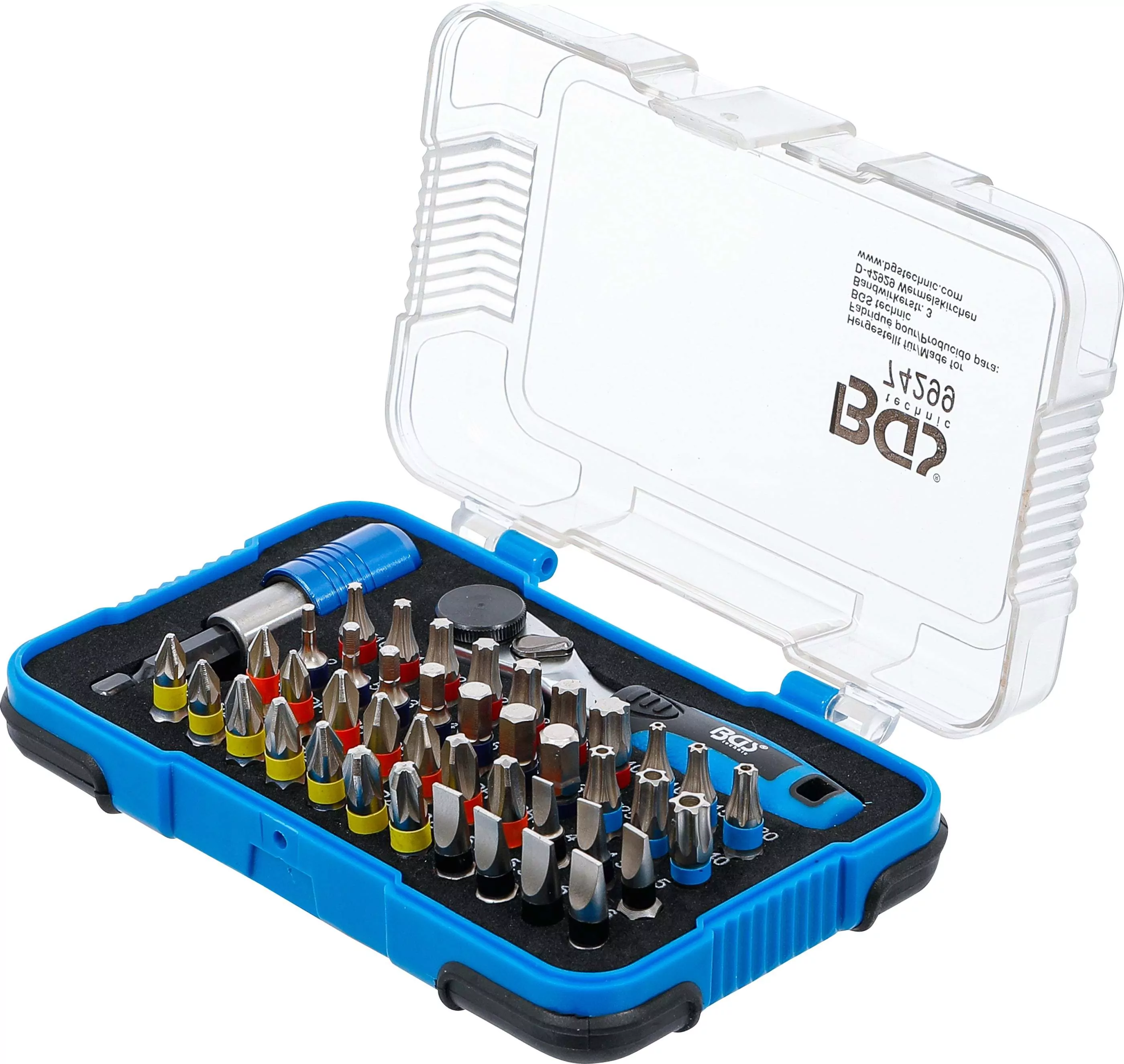 Color-Bit-Satz | mit Bit-Knarre | Antrieb Außensechskant 6,3 mm (1/4") | 43-tlg.
