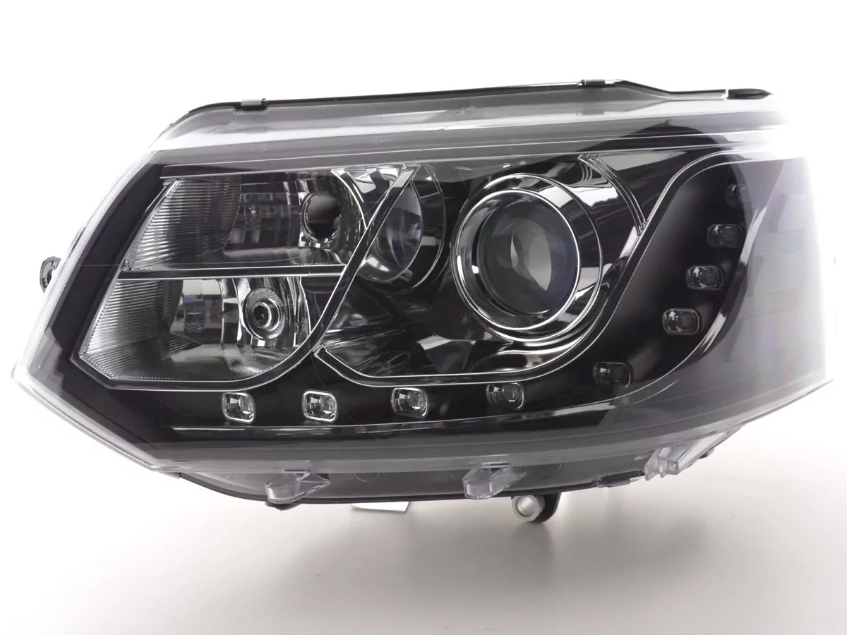 Scheinwerfer Set Daylight LED Tagfahrlicht VW Bus T5  ab 2010 schwarz