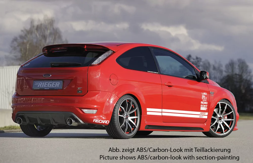 Rieger Seitenschweller links  carbon look für Ford Focus 2 3-tür. 07.04-01.08 (bis Facelift)