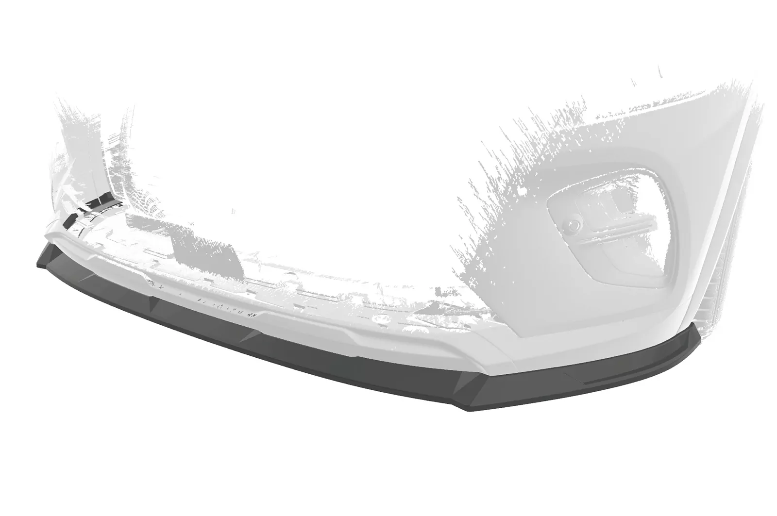 Cup-Spoilerlippe mit ABE für Renault Captur 2 CSL637 Schwarz Strukturiert