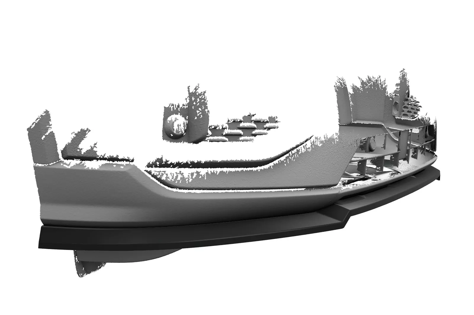 Cup-Spoilerlippe mit ABE für Audi Q2 (GA) CSL580 Schwarz Strukturiert