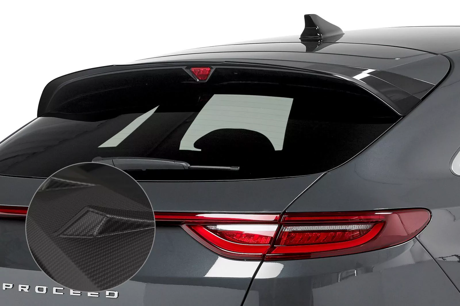 Heckflügel mit ABE für Kia Ceed SW /ProCeed (CD) HF659-M Carbon Look (matt)