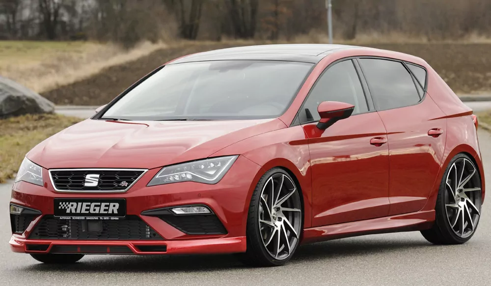 Rieger Spoilerlippe für Seat Leon Cupra (5F) - 3-tür. (SC) 01.17- (ab Facelift) carbon optik